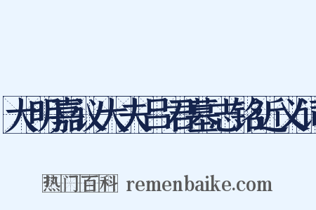 大明嘉议大夫吕君墓志铭近义词是什么意思的图片